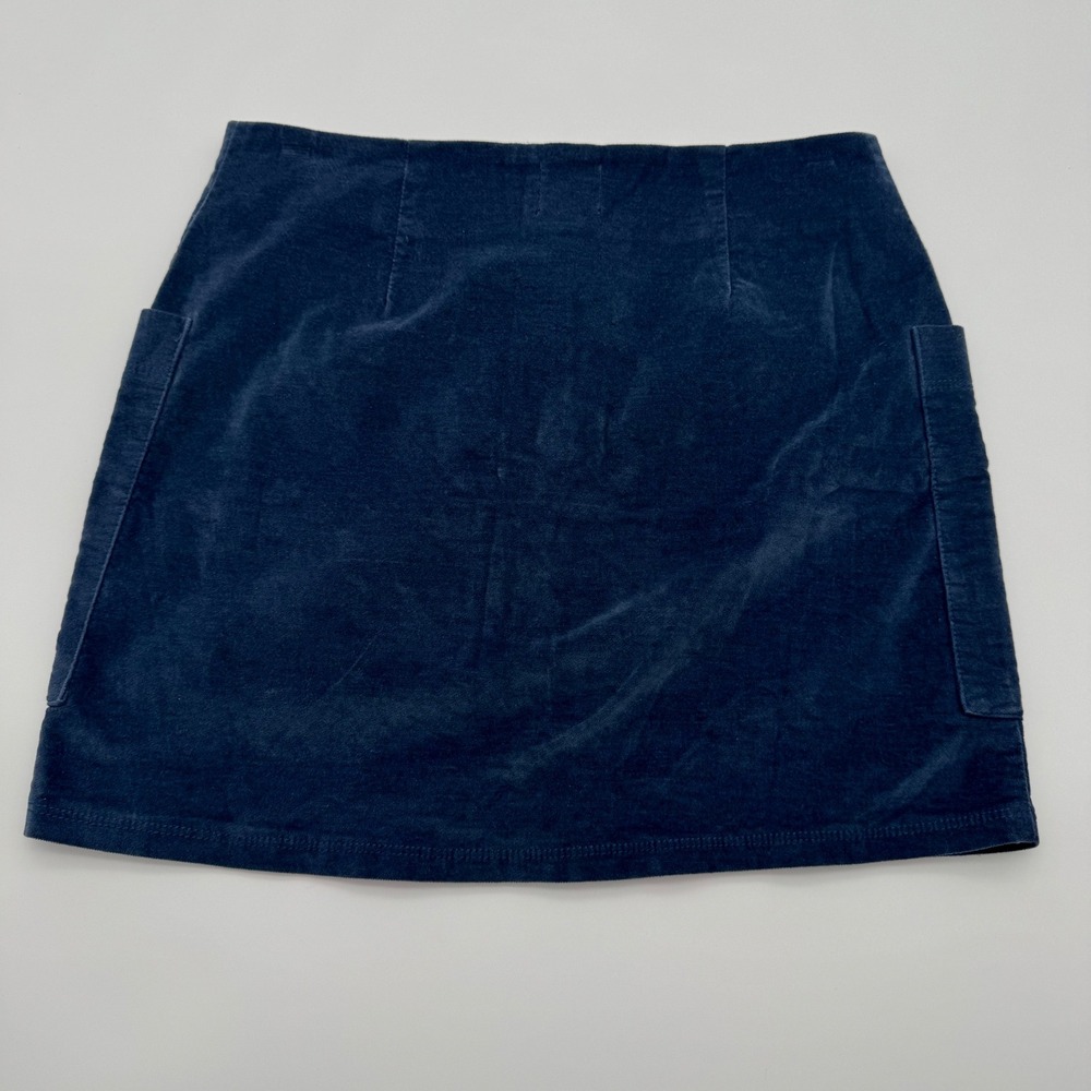 BDG Urban Outfitters Blue Corduroy Button Front A Line Mini Skirt Womens Size M - Picture 5 of 5